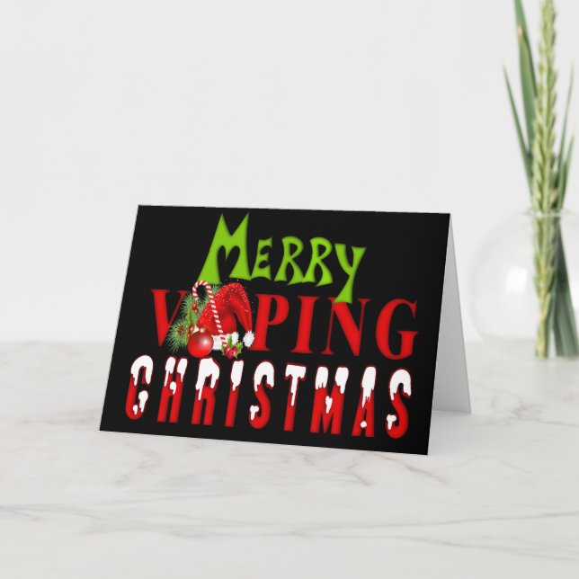 VAPE  | Merry Vaping Christmas Holiday Card (Front)