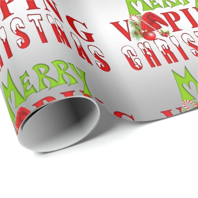 VAPE | Merry Vaping Christmas Wrapping Paper (Roll Corner)