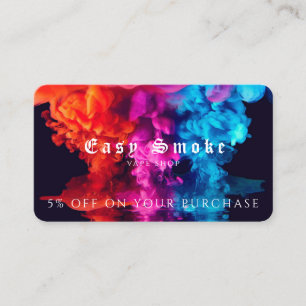 Vape Shop Business Discount Card