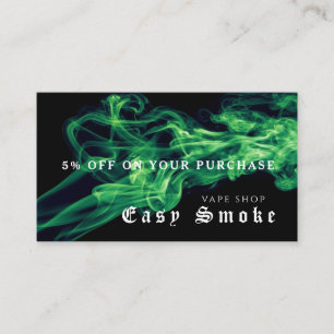 Vape Shop Business Discount Card