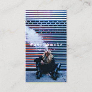 Vape Shop Smoke Black Business Card