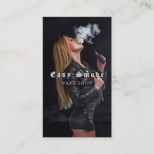 Vape Shop Smoke Black Business Card