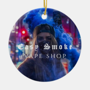 Vape Shop Smoke Black Business Ceramic Tree Decoration