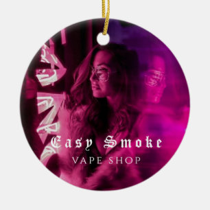 Vape Shop Smoke Black Business Ceramic Tree Decoration