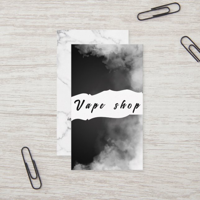 Vape Shop Smoke Cigarette Business Card (Front/Back In Situ)