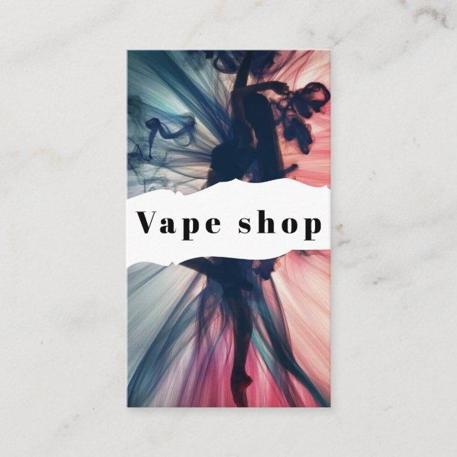 Vape Shop Smoke Cigarette Business Card (Front)