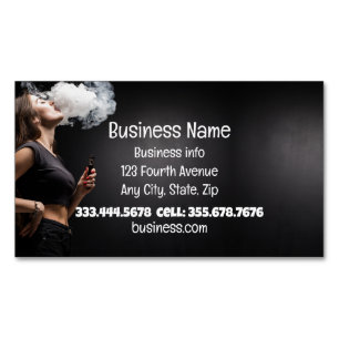 Vape Smoke Shop Store Electronic Cigarette  Magnetic Business Card