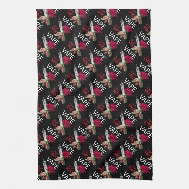 Vape. Stop smoking Tea Towel (Vertical)