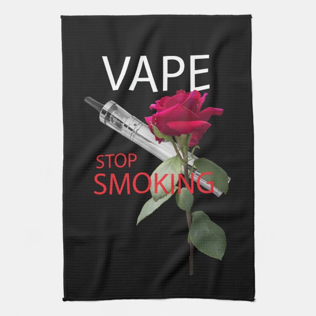 Vape. Stop smoking Tea Towel (Vertical)