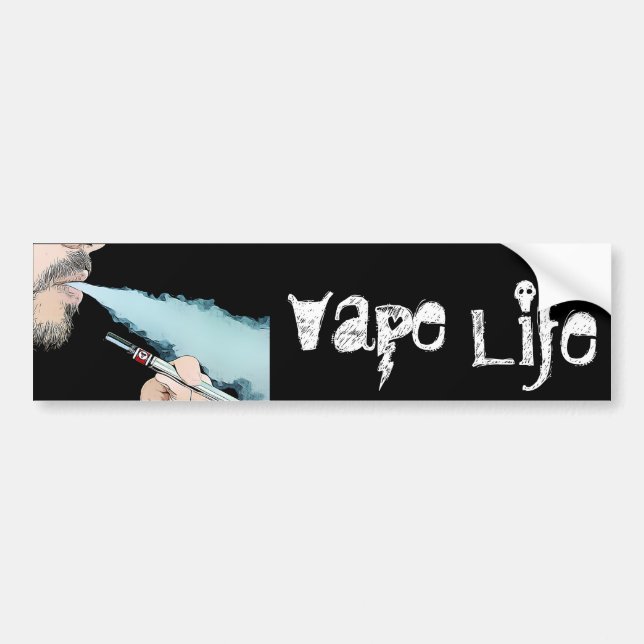 Vaper Vaping Vape Life Vaping Pen Bumper Sticker (Front)