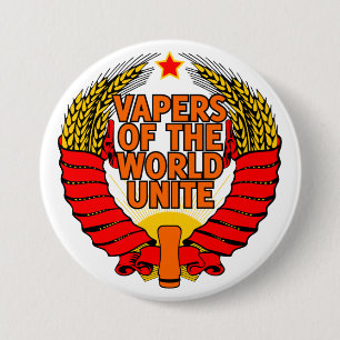 Vapers of the World Unite 7.5 Cm Round Badge