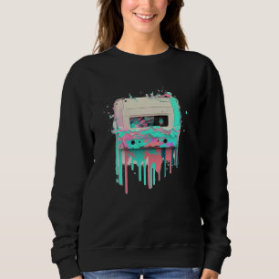 Vaperwave Aesthetic Glitch Cassette Tape Retrowave Sweatshirt