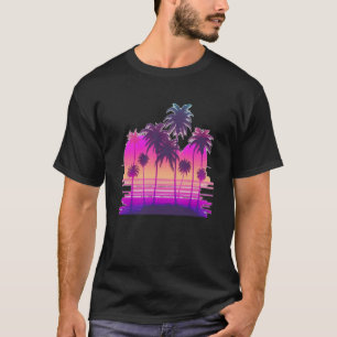 Vaperwave Aesthetic Glitch Palm Retrowave Synthwav T-Shirt