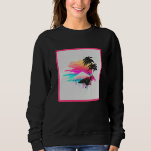 Vaperwave Aesthetic Glitch Retrowave Synthwave  2 Sweatshirt