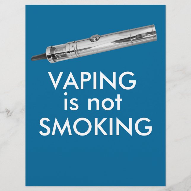Vaping is not smoking flyer (Front)