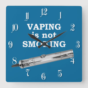 Vaping is not smoking square wall clock