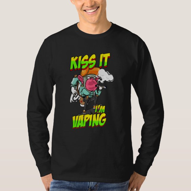 Vaping Monkey with Vape T-Shirt (Front)