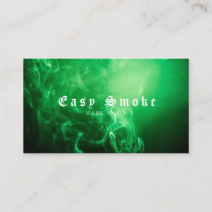 Vapor Vape Plume of Smoke Black & White Business Card