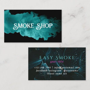 Vapor Vape Plume of Smoke Black & White Business Card