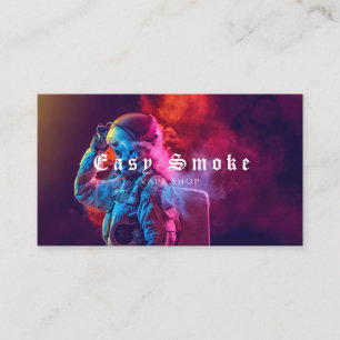 Vapor Vape Plume of Smoke Black & White Business Card