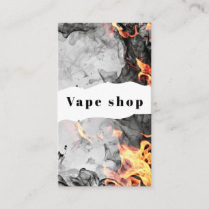 Vapor Vape Plume of Smoke Black & White Business Card