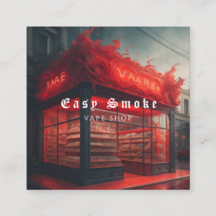 Vapor Vape Plume of Smoke Black & White Square Business Card