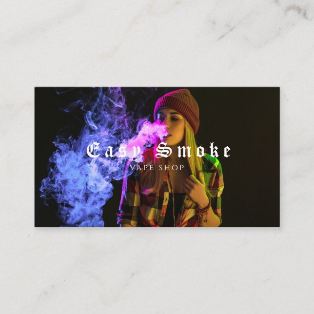 Vapor Vaping Smoke Smoking Shopcigar Business Card (Front)
