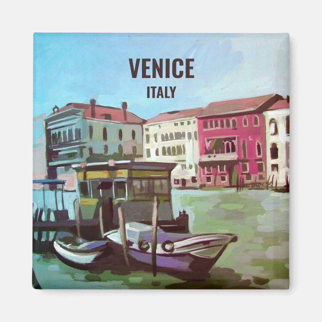 Vaporetto Station in Venice Magnet (Front)