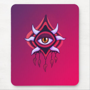 Vaporware Demon Eye - Colourful Gothic Mouse Pad
