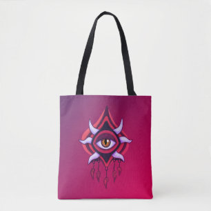 Vaporware Demon Eye - Colourful Gothic Tote Bag