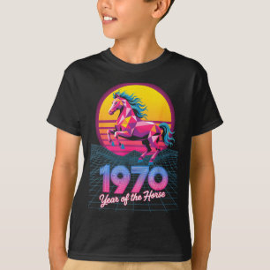 Vaporwave 2026 Year Horse 1978 48th Birthday Fortu T-Shirt