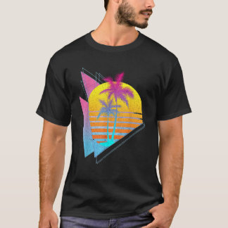 Vaporwave 80s Art Palm Trees Retro Sunset Tropical T-Shirt