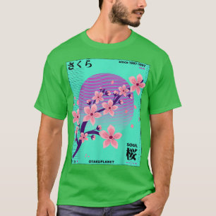 Vaporwave 90s Cherry Blossoms Retro Japanese Grung T-Shirt