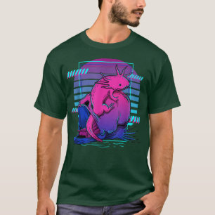 Vaporwave Aesthetic Axolotl 90s Japanese Axolotl  T-Shirt