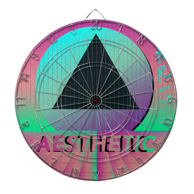 vaporwave aesthetic dartboard (Front)