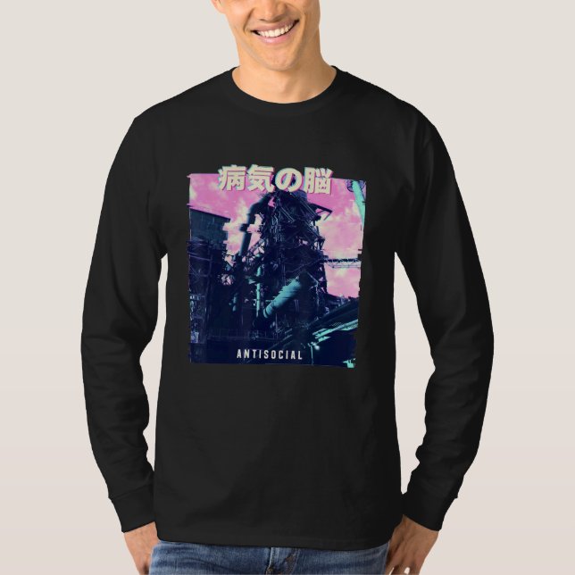 Vaporwave Aesthetic Glitch 80s Retro Machine T-Shirt (Front)