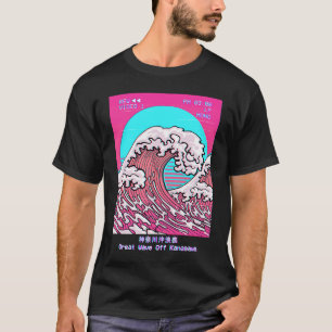 Vaporwave Aesthetic Great Wave Off Kanagawa Retro T-Shirt