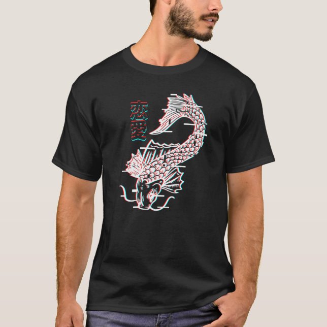Vaporwave Aesthetic Japanese Koi Fish T-Shirt (Front)