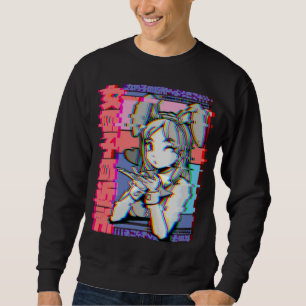 Vaporwave Aesthetic Japanese Retro Anime Girl Sweatshirt