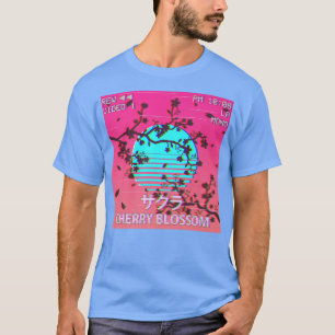 Vaporwave Aesthetic Japanese Sakura Cherry Blossom T-Shirt