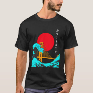 Vaporwave Aesthetic Japanese Writing Tea Golden Ga T-Shirt