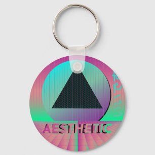 vaporwave aesthetic key ring