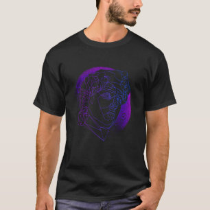 Vaporwave Aesthetic Low Poly Geometric Greek Sculp T-Shirt