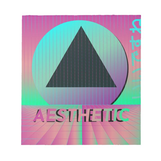 vaporwave aesthetic notepad (Front)