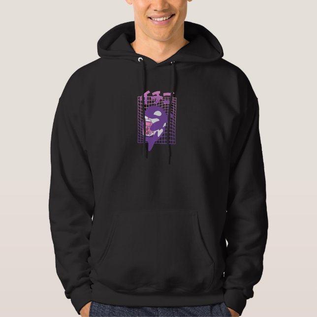 Vaporwave Aesthetic Orca Whale for Vaporwave Aesth Hoodie (Front)