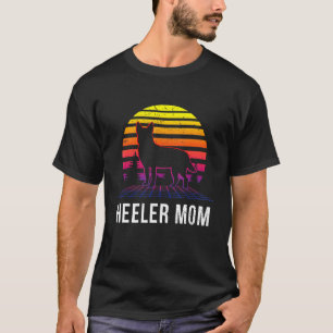 Vaporwave Aesthetic Pet Cattle Dog Cute Heeler Mum T-Shirt