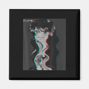 Vaporwave Aesthetic Sad Anime Girl Retro Eboy Egir Magnet