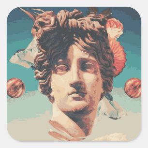 Vaporwave Aesthetic Statue Sticker