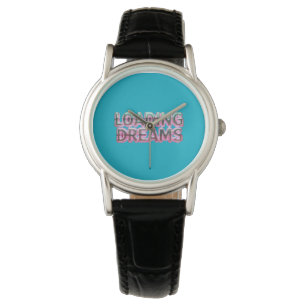 Vaporwave Aesthetics with Glitch Effect and Neon  Watch