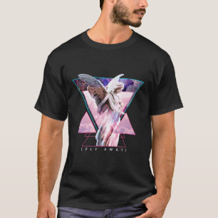 Vaporwave Angel Statue Wings Fly Away Aesthetic T-Shirt